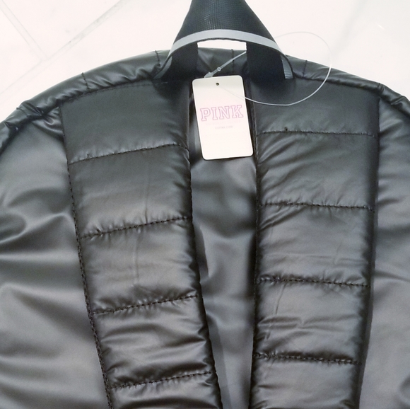 Victoria's Secret PINK Quilted Taffeta Black Campus Backpack NWT - Picture 7 of 10